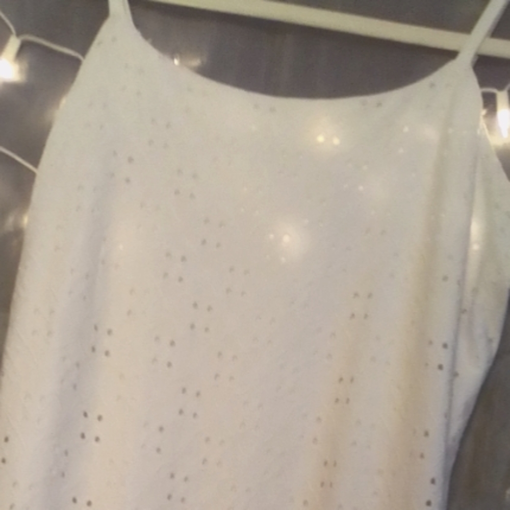Elegant White Eyelet Dress